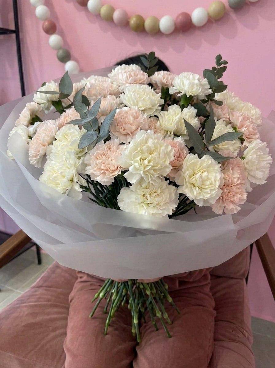 Моно-букет из 35 диантусов